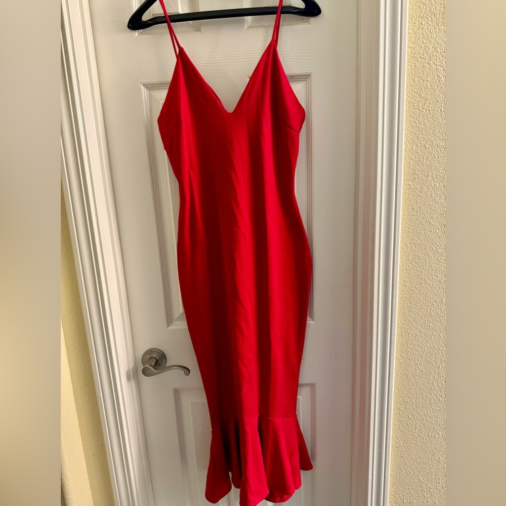 Fashion Nova Red Slip Dress